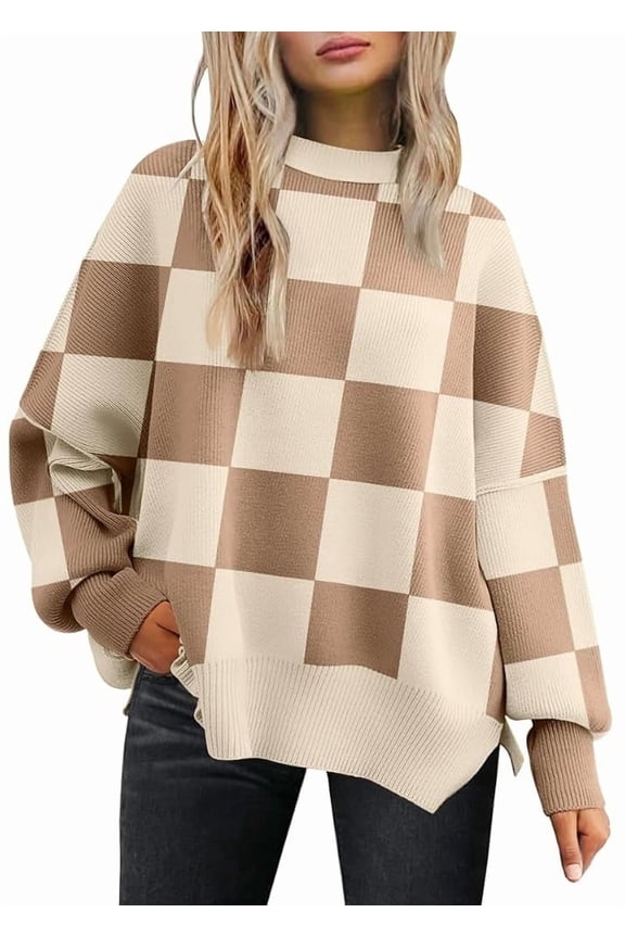 Oversized Sweaters for Women Winter Crewneck Pullover - Cozy Knit Long Sleeve Top Casual Loose Fit Clothes