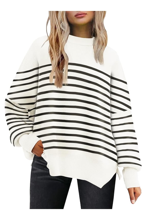 Oversized Sweaters for Women Winter Crewneck Pullover - Cozy Knit Long Sleeve Top Casual Loose Fit Clothes