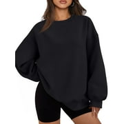 SUNBS Oversized Sweatshirts for Women Crewneck Y2k Hoodies Sweaters Casual Tops Comfy Fall Fashion Pullover Outfits Winter Clothes