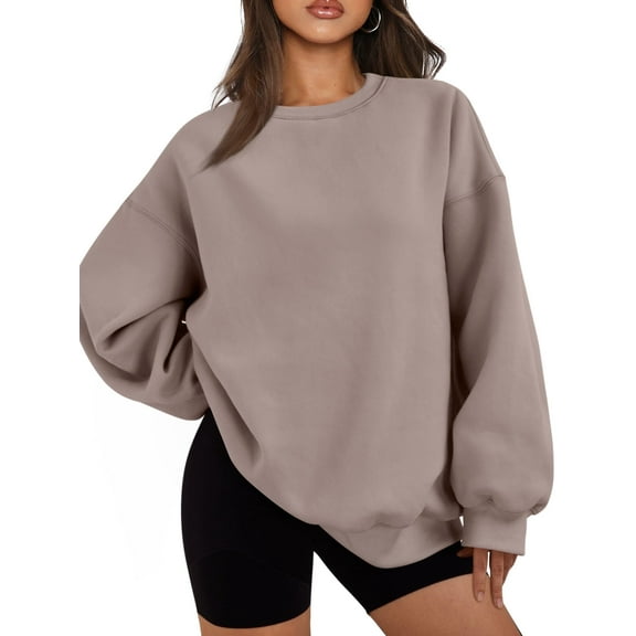 SUNBS Oversized Sweatshirts for Women Crewneck Y2k Hoodies Sweaters Casual Tops Comfy Fall Fashion Pullover Outfits Winter Clothes
