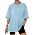 thumbnail image 1 of SUNBS Plus Size Tops for Women Workout T Shirts Short Sleeve Spring Tee Summer Clothes,Sizes S-3XL, 1 of 8
