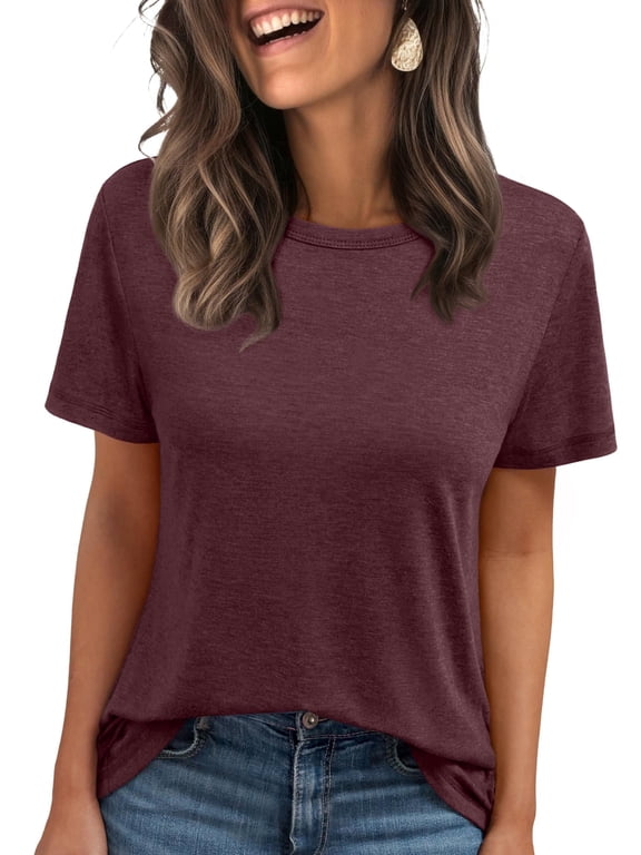 Shirts for Women Summer Spring Tops Short Sleeve Oversized T Shirts Women Clothes Trendy