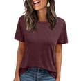 thumbnail image 1 of SUNBS Shirts for Women Summer Spring Tops Short Sleeve Oversized T Shirts Women Clothes Trendy, 1 of 8