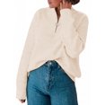 thumbnail image 1 of SUNBS Sweaters for Women Quarter Zip Mock Neck Pullover Top Long Sleeve Casual Shirt Fall Fashion Clothes, 1 of 1