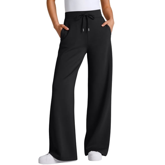 SUNBS Womens Wide Leg Sweat Pants For Women Lounge Pants With Pockets Drawstring