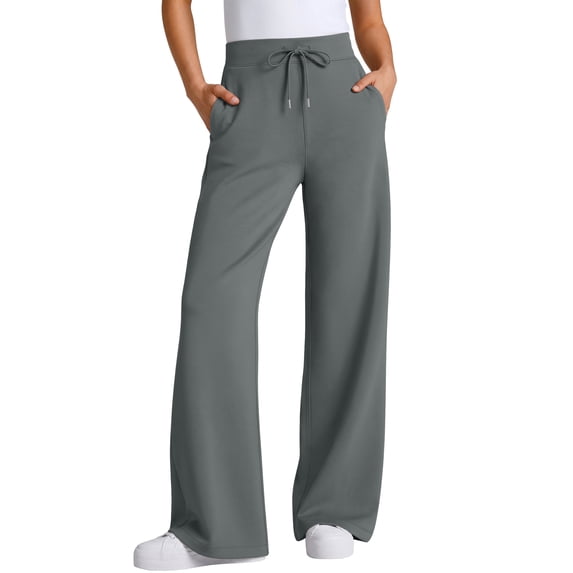 SUNBS Womens Wide Leg Sweat Pants For Women Lounge Pants With Pockets Drawstring