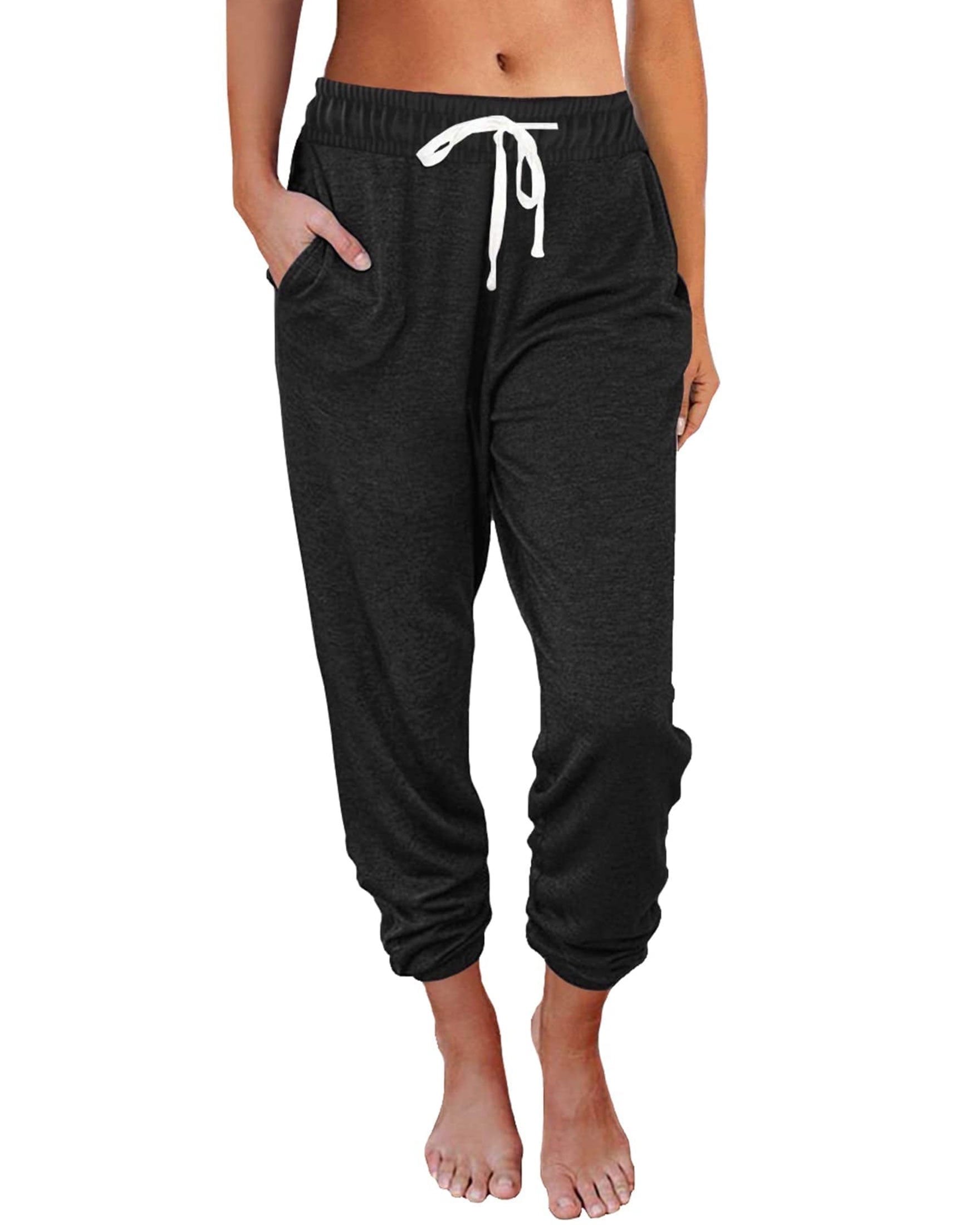 Walmart Black Friday Deals 2025 SUNBS Womens Cargo Sweatpants, Joggers with Pockets, Loose Wide Leg Sweatpants with Drawstring Closure