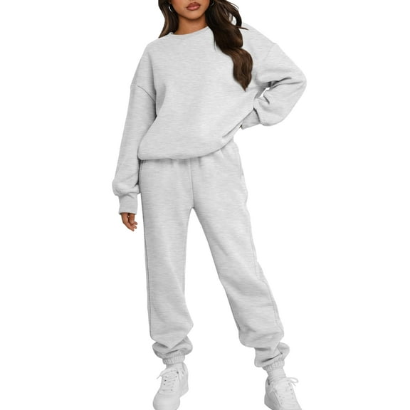 SUNBS Sweatsuits Women 2 Piece Outfits Two Piece Crewneck Sweatshirts Sets Lounge Fall Sweatpants Tracksuits