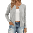 thumbnail image 1 of SUNBS Long Sleeve Sweaters for Women Cropped Cardigan Womens Lightweight Blouse Fashion Knit Top Button Up Clothes, 1 of 7