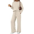 thumbnail image 1 of SUNBS Two Piece Sets for Women Fall Outfits Lounge Sets Mock Neck Tops Wide Leg Pants Vacation Travel Airport Outfits, 1 of 7