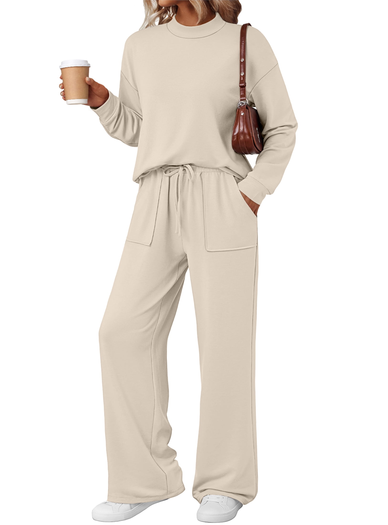 ShomPort Women's Two Piece Sets Dressy Outfits V Neck Long
