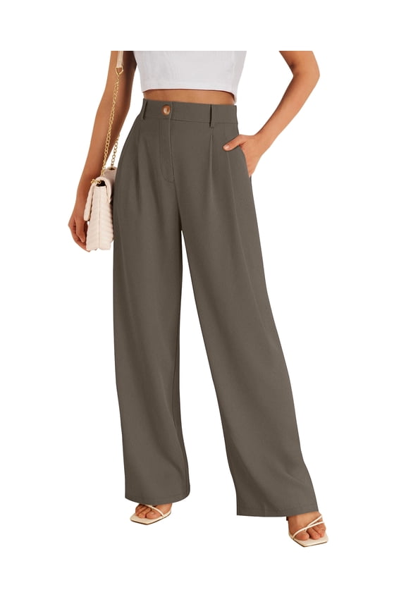 Wide Leg Pants Women Dress Work Business Casual Palazzo Pants Slacks with Pockets