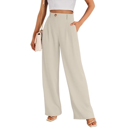 SUNBS Wide Leg Pants Women Dress Work Business Casual Palazzo Pants Slacks with Pockets