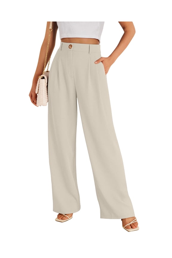 Wide Leg Pants Women Dress Work Business Casual Palazzo Pants Slacks with Pockets