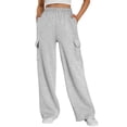 thumbnail image 1 of SUNBS Womens Cargo Sweatpants Wide Leg Pants For Women With Pockets & Elastic Waist Casual Pants, 1 of 9