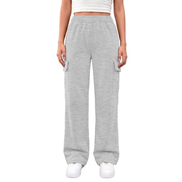 SUNBS Wide Leg Pants Womens Cargo Pants Casual Pants Drawstring Pants with Pockets