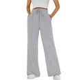 thumbnail image 1 of SUNBS Womens Sweatpants Wide Leg Cargo Sweatpants Work Baggy Sweat Pants Elevated Seams Cotton Casual Pants with Pockets, 1 of 8