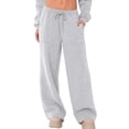 thumbnail image 1 of SUNBS Wide Leg Sweatpants for Women High Waisted Drawstring Sweat Pants With Big Patch Pockets., 1 of 9