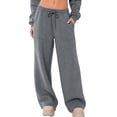 thumbnail image 1 of SUNBS Wide Leg Sweatpants for Women High Waisted Drawstring Sweat Pants With Big Patch Pockets., 1 of 9
