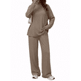 thumbnail image 1 of SUNBS Women's Long Sleeve Lounge Sets Mock Neck Two Piece Sets for Women Wide Leg Pants Outfits Tracksuit Sweatsuits Set, 1 of 9