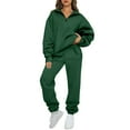 thumbnail image 1 of SUNBS Women's Sweatsuits 2 Piece Outfits Long Sleeve Half Zip Pullover and Baggy Sweatpants with Pockets, 1 of 6