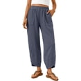 thumbnail image 1 of SUNBS Women Barrel Wide Leg Sweat Pants Soft Blend with Pockets Drawstring for Casual, 1 of 9