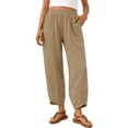 thumbnail image 1 of SUNBS Women Barrel Wide Leg Sweat Pants Soft Blend with Pockets Drawstring for Casual, 1 of 9