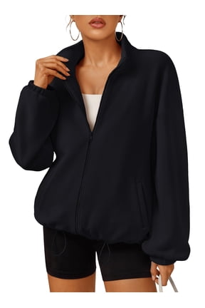 Womens Fleece Jackets Zip Up Oversized Sweatshirts Winter Clothes Long Sleeve Sherpa Fall Outfits Fashion