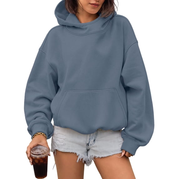 SUNBS Oversized Hoodies for Women Pullover Long Sleeve Hooded Sweatshirts with Kangaroo Pocket