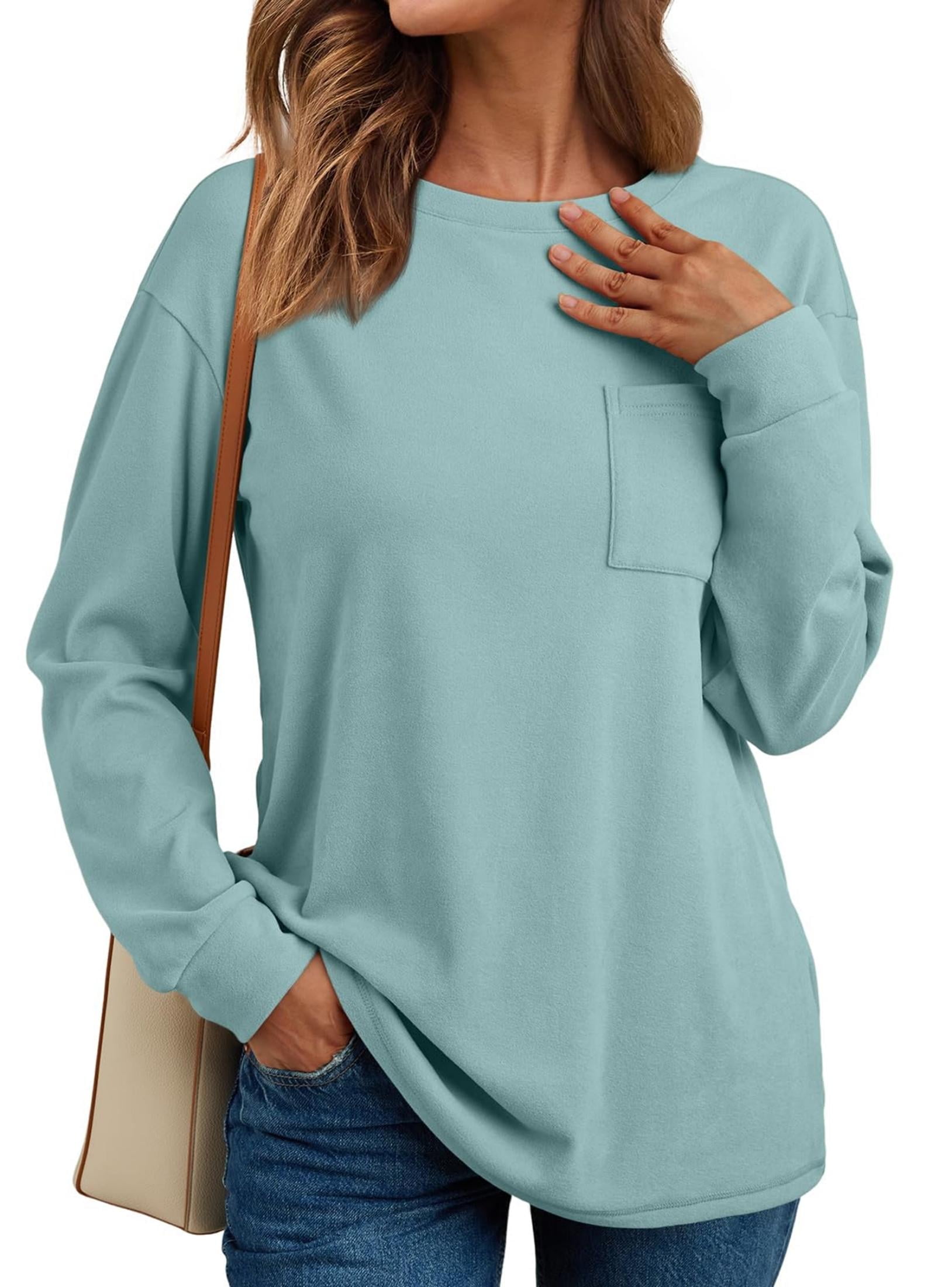 SUNBS Womens Long Sleeve Crewneck Shirts Fall Winter Casual Work Tops sunbs-womens-long-sleeve-crewneck-shirts-fall-winter-casual-work-tops
