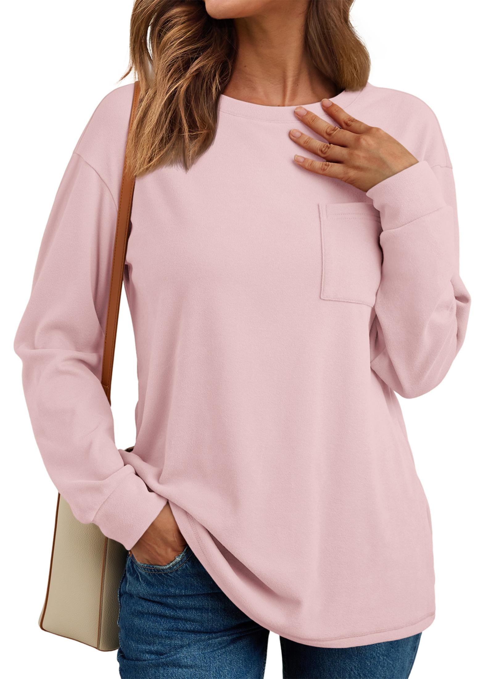 SUNBS Womens Long Sleeve Crewneck Shirts Fall Winter Casual Work Tops sunbs-womens-long-sleeve-crewneck-shirts-fall-winter-casual-work-tops