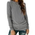 thumbnail image 1 of SUNBS Womens Long Sleeve T Shirts Crew Neck Fashion Pullover Casual Tops Clothes, 1 of 9