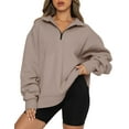 thumbnail image 1 of SUNBS Womens Oversized Sweatshirts Half Zip Pullover Fall Fashion Hoodies Loungwear Clothes, 1 of 8
