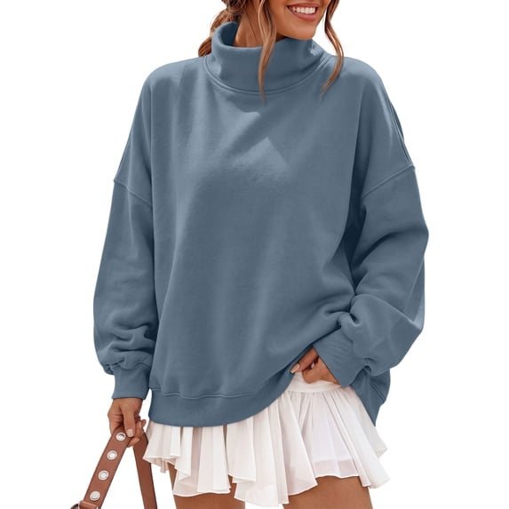 SUNBS Oversize Sweatshirts for Women Long Sleeve shirts Cowl Neck Drop Shoulder Pullover Tops Casual