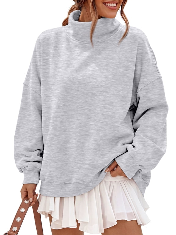 Oversize Sweatshirts for Women Long Sleeve shirts Cowl Neck Drop Shoulder Pullover Tops Casual