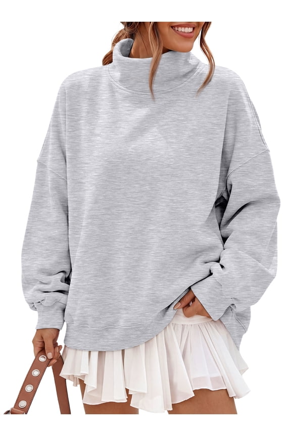 Oversize Sweatshirts for Women Long Sleeve shirts Cowl Neck Drop Shoulder Pullover Tops Casual