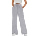 thumbnail image 1 of SUNBS Womens Sweatpants Wide Leg Cargo Sweatpants Work Baggy Sweat Pants Elevated Seams Cotton Casual Pants with Pockets, 1 of 8