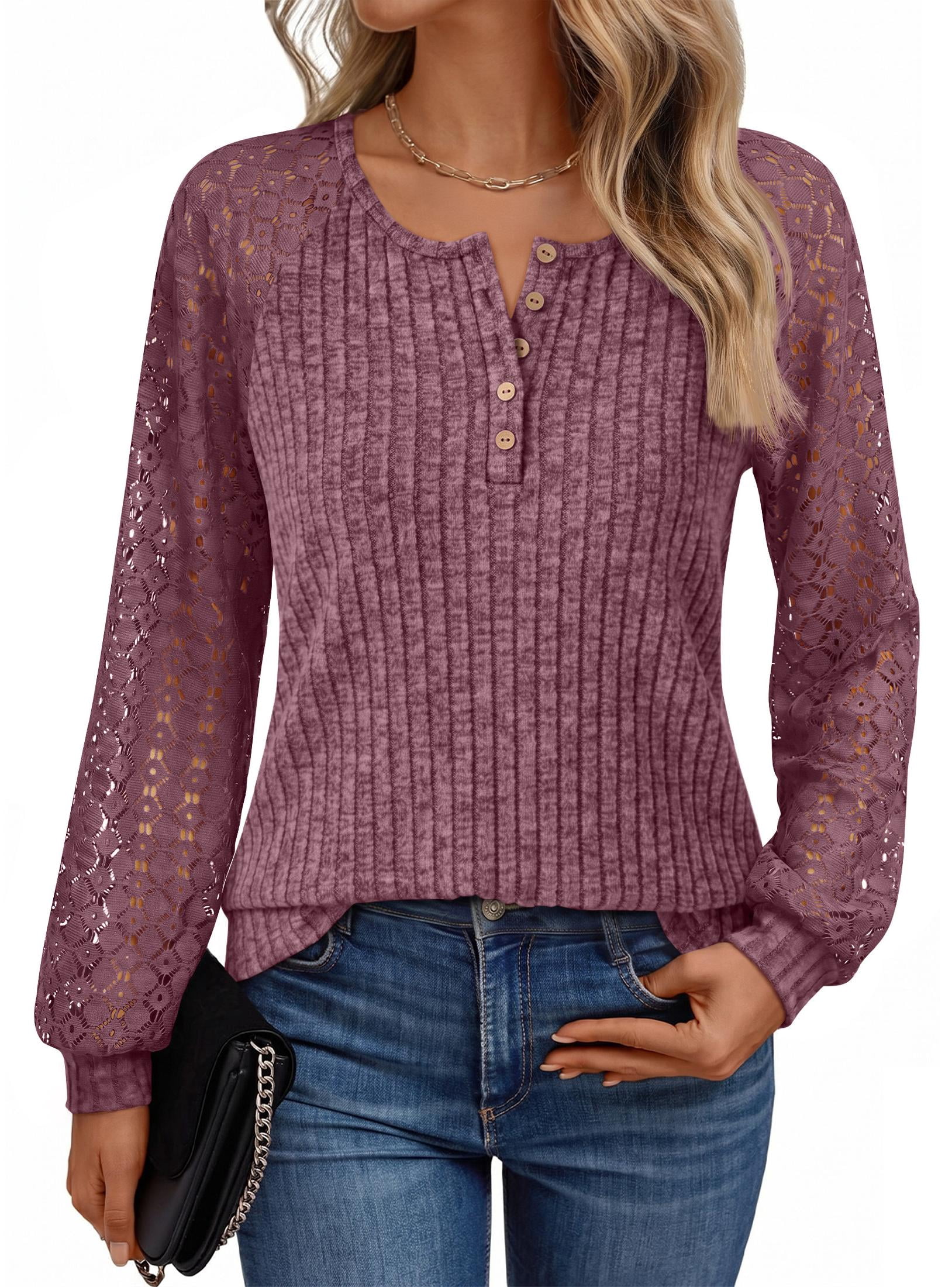 Devil Wears Prada Scoop Collection Women's Lace Trim Blouse, Sizes