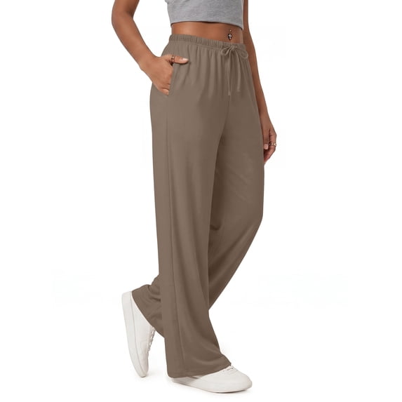 SUNBS Womens Loose Lounge Sweatpants High Waisted Wide Leg Pants with Pockets Palazzo Trousers