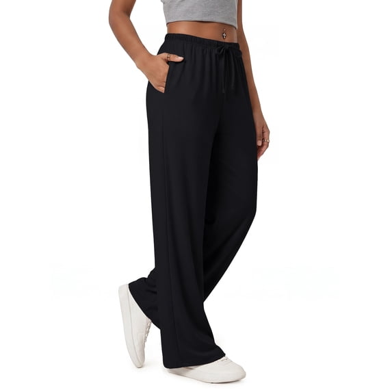 SUNBS Womens Loose Lounge Sweatpants High Waisted Wide Leg Pants with Pockets Palazzo Trousers