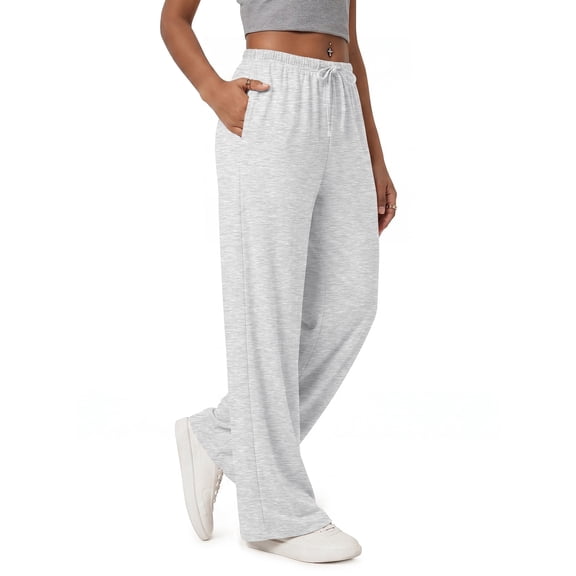 SUNBS Womens Loose Lounge Sweatpants High Waisted Wide Leg Pants with Pockets Palazzo Trousers