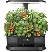 SUNCOZE Hydroponics Growing System with Removable Tank, 12 Pod Indoor Herb Garden with 36W LED Grow Light, 5L Water Tank, Adjustable Height up to 21.6, Black
