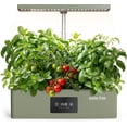 thumbnail image 1 of SUNCOZE 12-Pod Hydroponic Growing System, Indoor Herb Garden with 24W Full Spectrum LED Grow Light, Smart Timer, Adjustable Height, 4L Water Tank, Green, 1 of 10