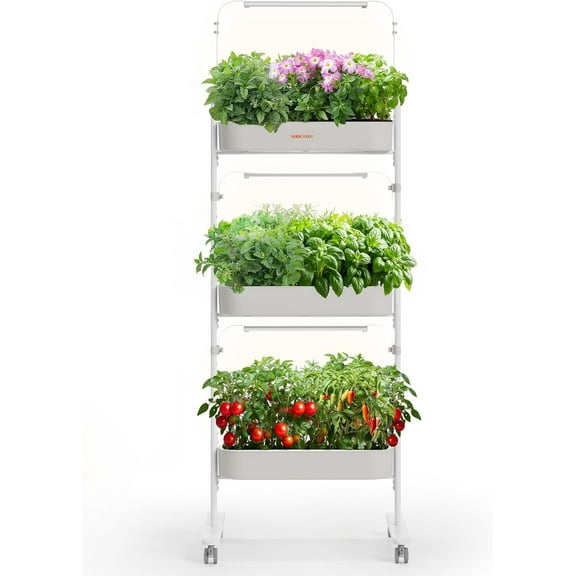 SUNCOZE 3-Tier Hydroponics Growing System Kit with 36 Pods Full Spectrum Grow Lights Hydroponics System equipped with smart controller, Indoor Herb Garden Kit