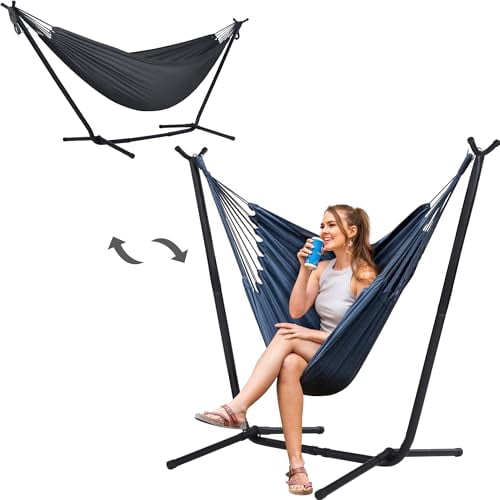SUNCREAT 2-in-1 Convertible Hanging Chair with Stand, Space Saving ...