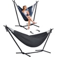 thumbnail image 1 of SUNCREAT 2-in-1 Hammocks Convertible Portable Double Hammock with Stand Included, Outdoor Hammock and Stand, Patent Pending, Dark Grey, 1 of 8