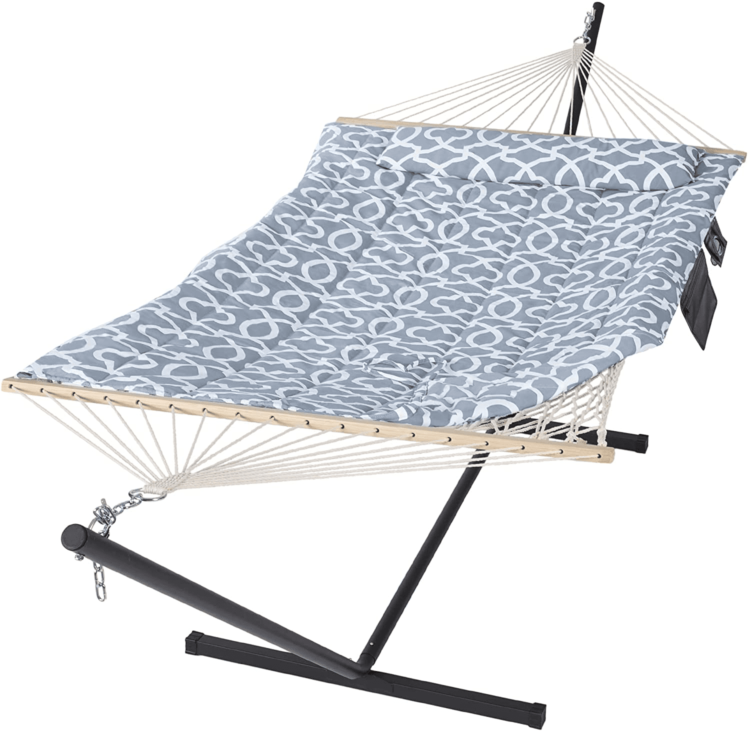 SUNCREAT Hammocks Freestanding 2 Person Hammock with Steel Stand