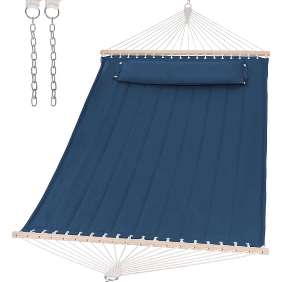 SUNCREAT Hammocks Replacement Hammock for Stand, 475 lbs Capacity, Two Person Backyard Hammock for Outside, Navy