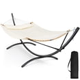 thumbnail image 1 of SUNCREAT Hammocks for Outside with Stand, Porch Hammock and Stand, 475 lbs Capacity, Patent Pending, Beige, 1 of 7