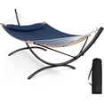 thumbnail image 1 of SUNCREAT Hammocks for Outside with Stand, Porch Hammock and Stand, 475 lbs Capacity, Patent Pending, Navy, 1 of 10